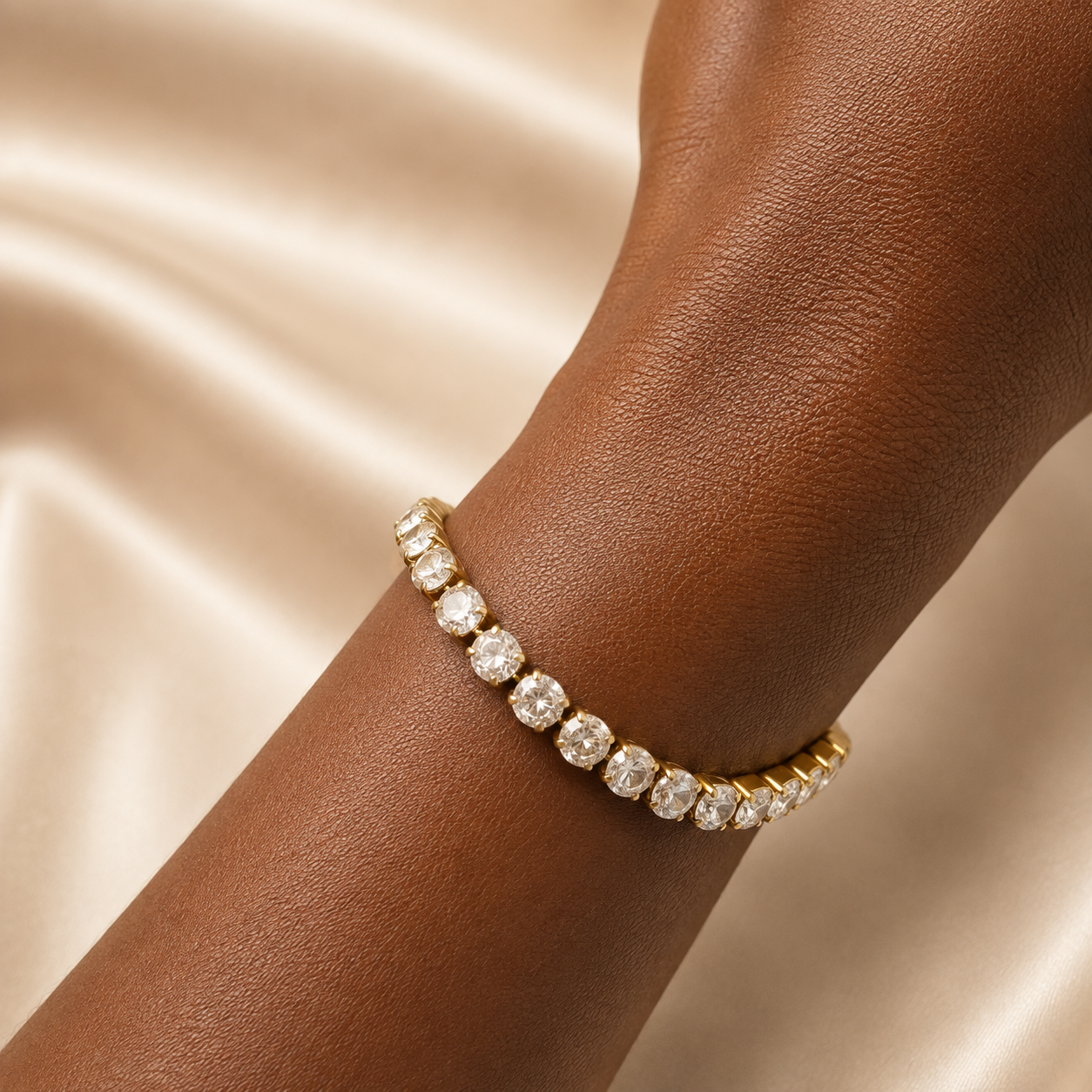 Sparkling Eternity Line Tennis Bracelet