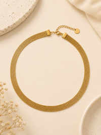 18K Gold Mesh Chain Necklace