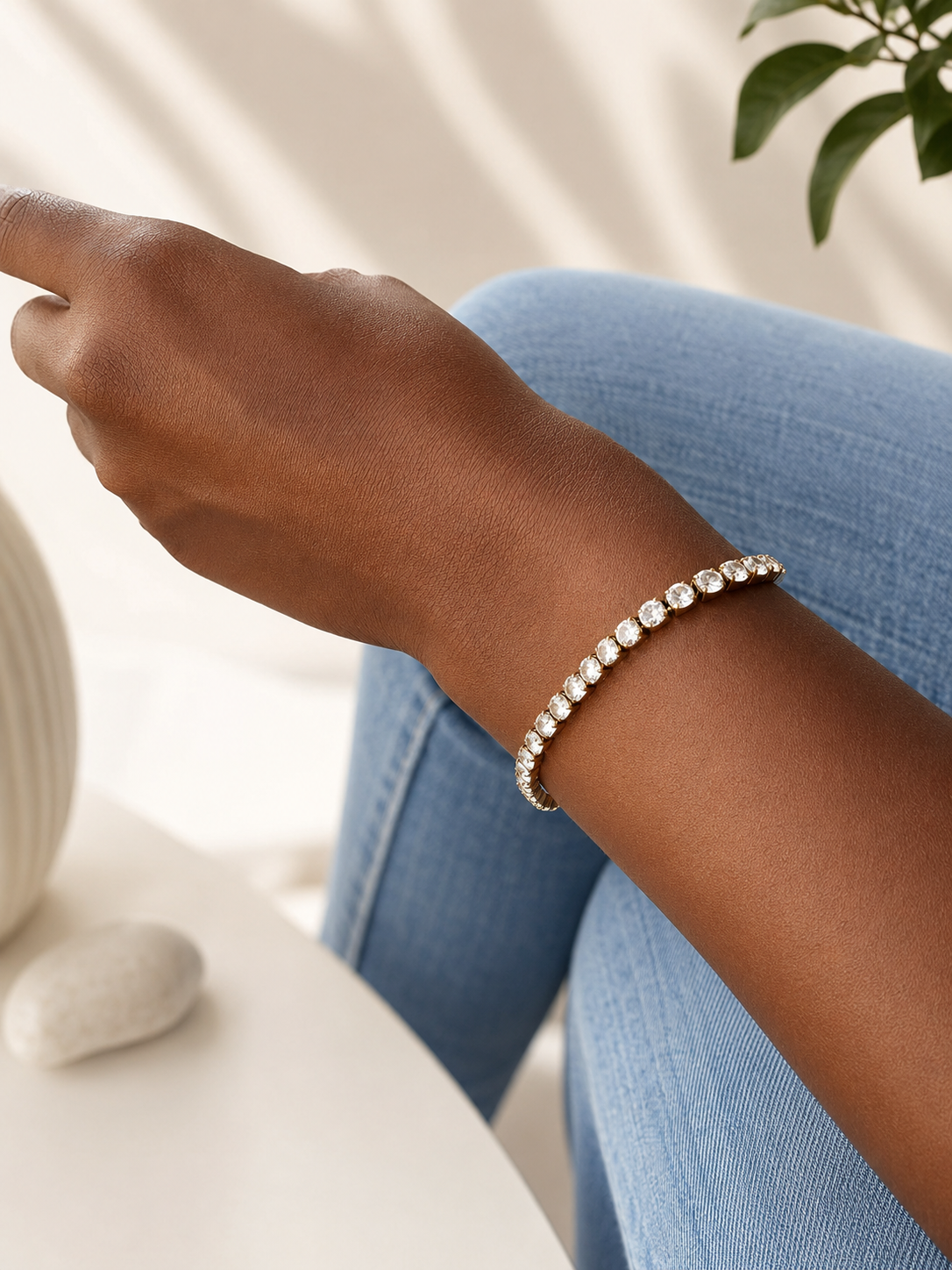 Sparkling Eternity Line Tennis Bracelet