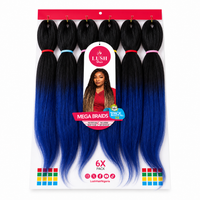 6X Pre-Stretched Synthetic Braiding Hair Extensions – Two-Tone Ombré