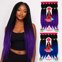 6X Pre-Stretched Synthetic Braiding Hair Extensions – Two-Tone Ombré