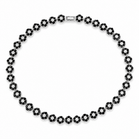 Sparkling Floral Cluster Cubic Zirconia Tennis Necklace