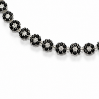 Sparkling Floral Cluster Cubic Zirconia Tennis Necklace