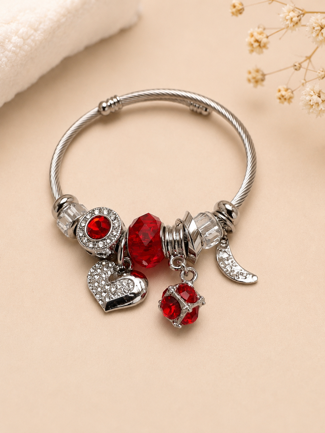 Amara 3-Piece Cable Wire Charm Bracelet Set