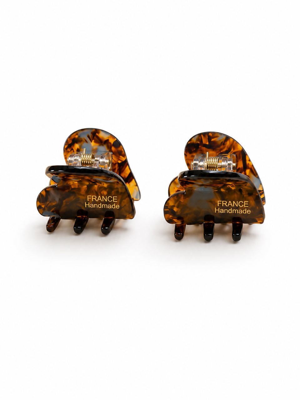 Amber Tortoise Mini Hair Claw Set