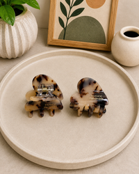 Camille Marble Mini Hair Claw Set