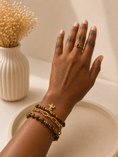Celestial Bead & Link Bracelet Set