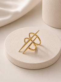 Double-Spike Statement Ring