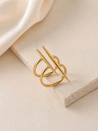 Double-Spike Statement Ring