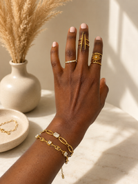 Double-Spike Statement Ring