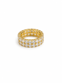 Gold Crystal Stack Ring