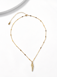 Gold Angel Wing Pendant Necklace | Stainless Steel
