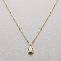 Starburst Teardrop Pendant Necklace
