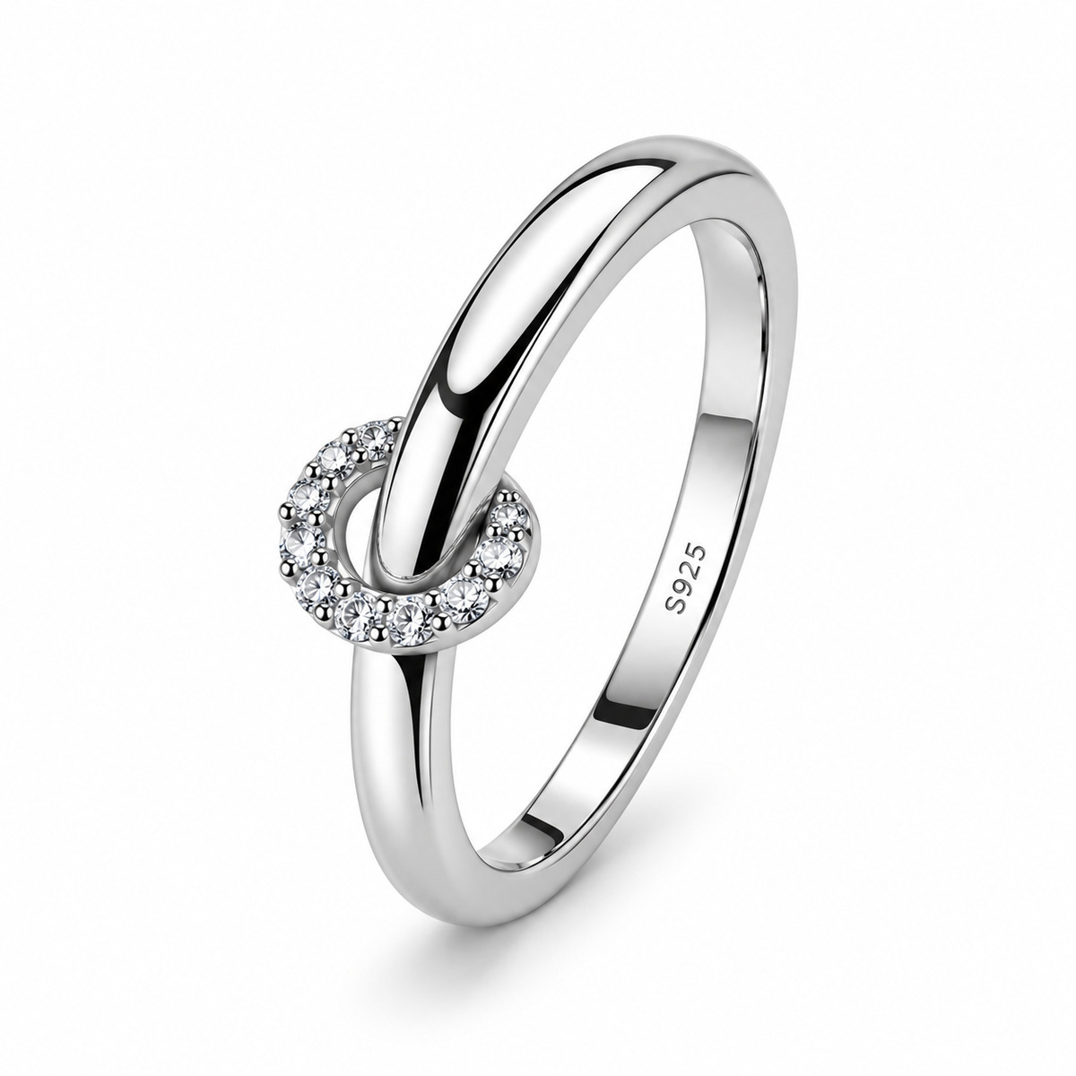 Interlocking Circle CZ Ring