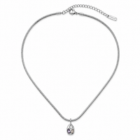 Iris Crystal Teardrop Snake Chain Necklace