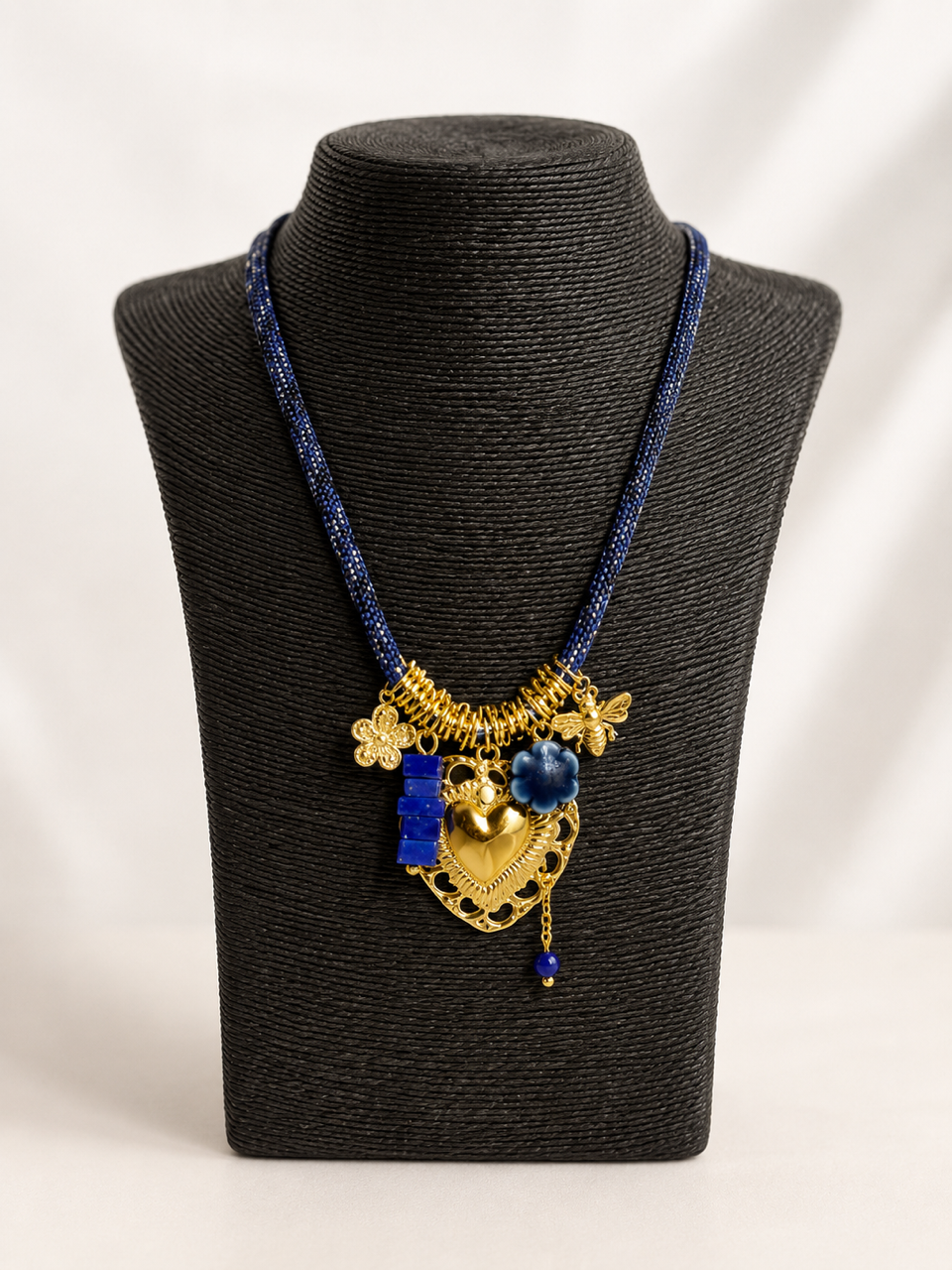 Mixed Charm Statement Necklace