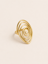 Modern Spiral Statement Ring