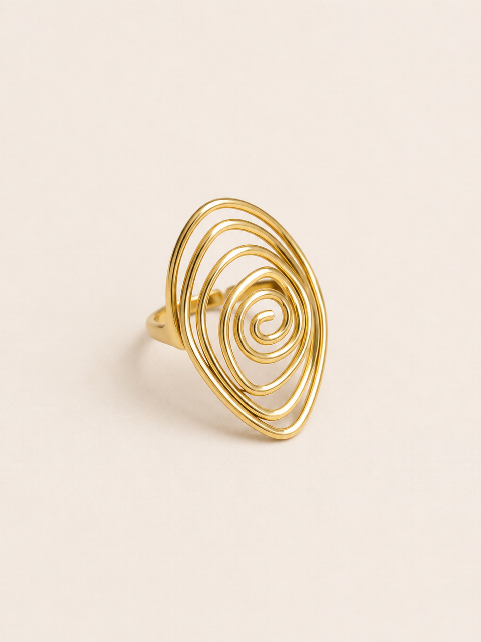 Modern Spiral Statement Ring