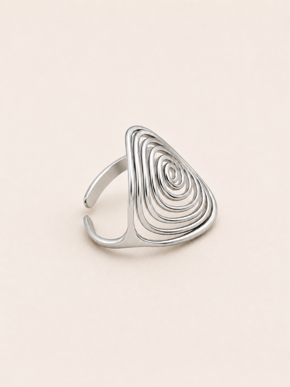 Modern Spiral Statement Ring