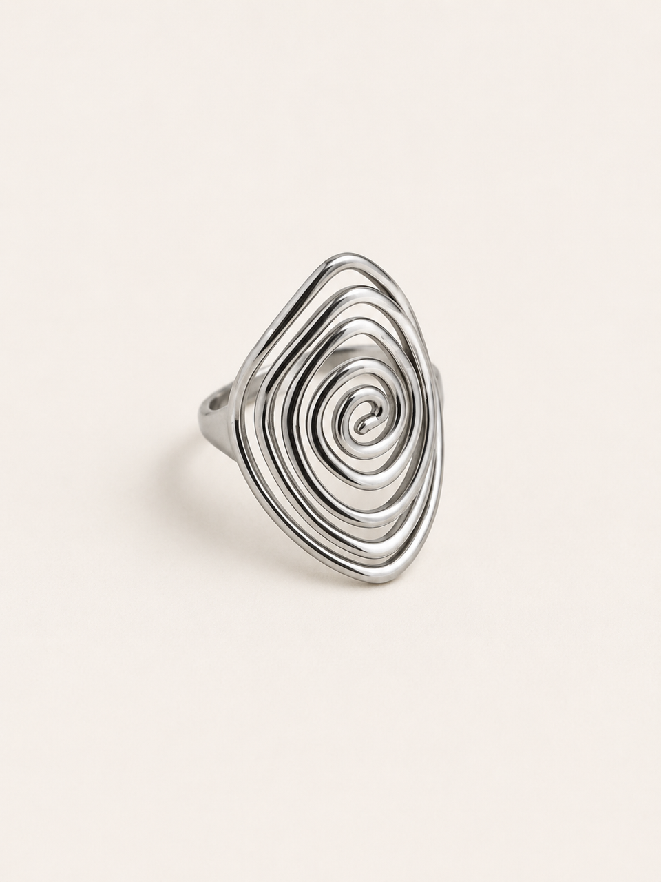 Modern Spiral Statement Ring