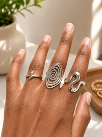 Modern Spiral Statement Ring