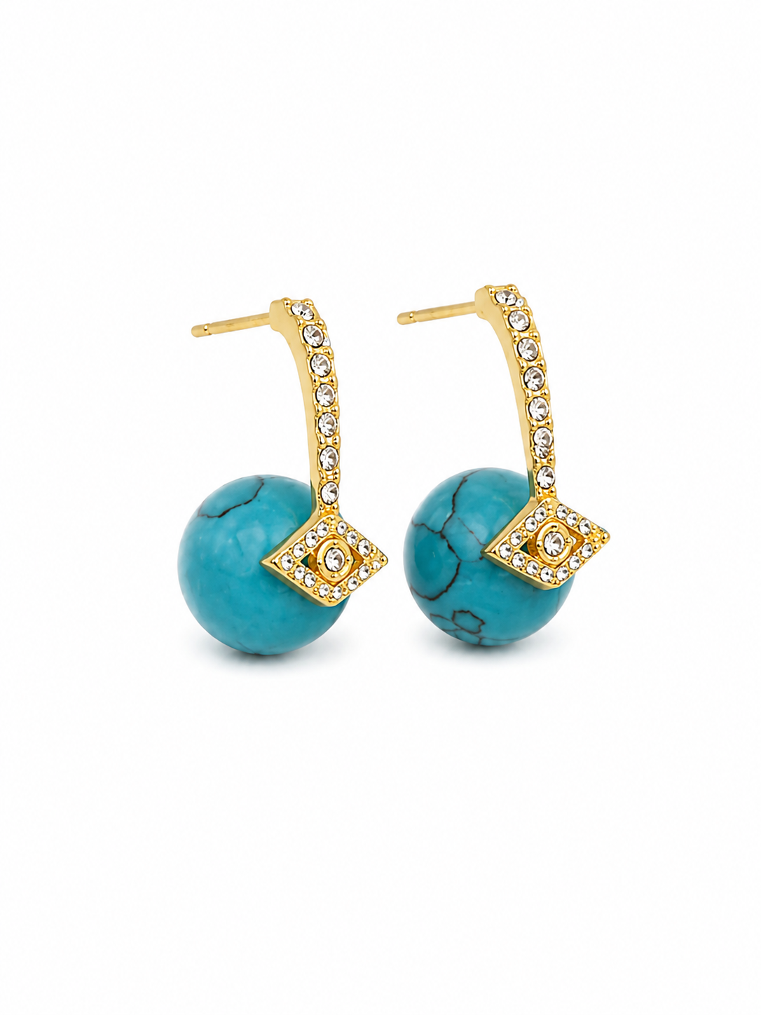 Mystic Turquoise Eye Drop Earrings