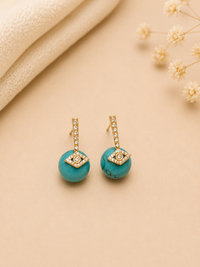 Mystic Turquoise Eye Drop Earrings