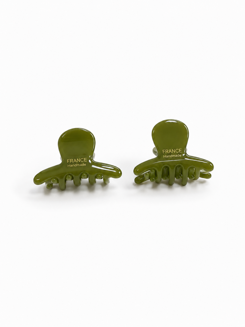 Olive Mini Hair Claw Set