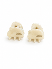 Pearl Ivory Mini Hair Claw Set