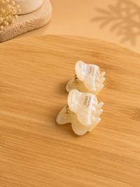 Pearl Ivory Mini Hair Claw Set