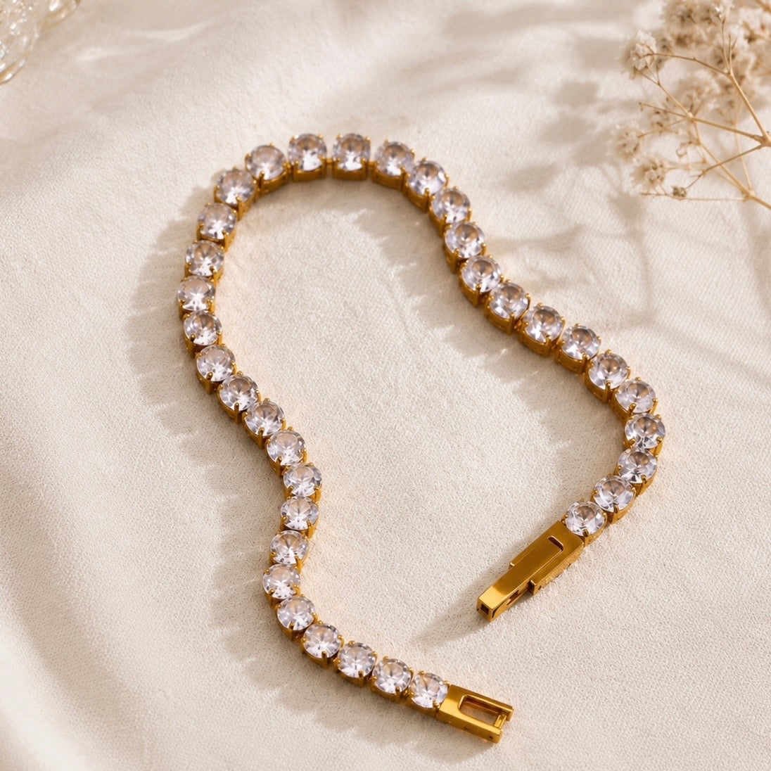 Sparkling Eternity Line Tennis Bracelet