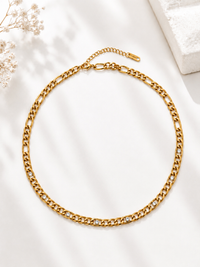 Stainless Steel CZ Link Necklace