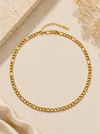 Stainless Steel CZ Link Necklace