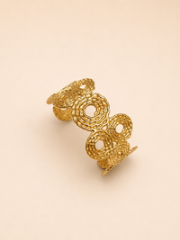 Textured Circle Statement Cuff