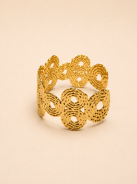 Textured Circle Statement Cuff