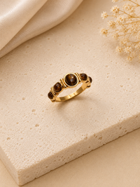 Tiger’s Eye Stainless Steel Band Ring