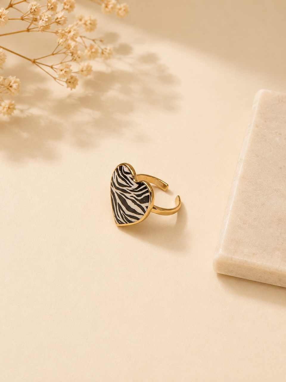 Zebra Print Heart Jewelry Set
