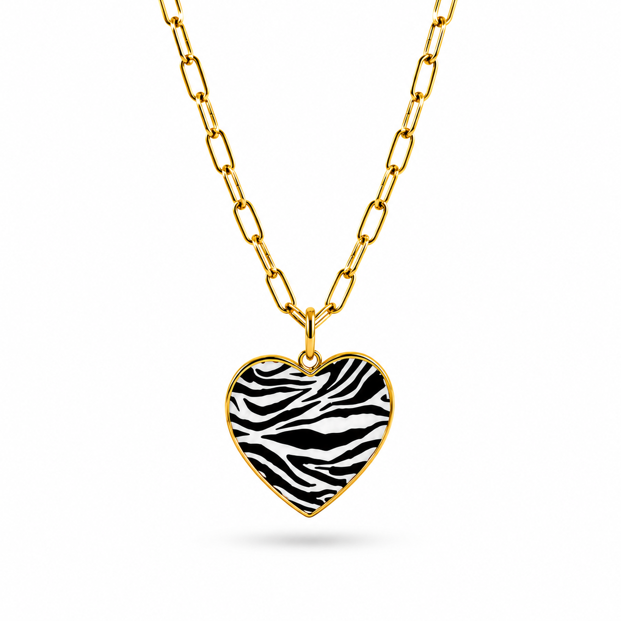 Zebra Print Heart Jewelry Set