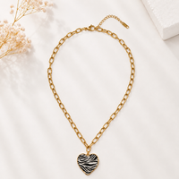 Zebra Print Heart Jewelry Set