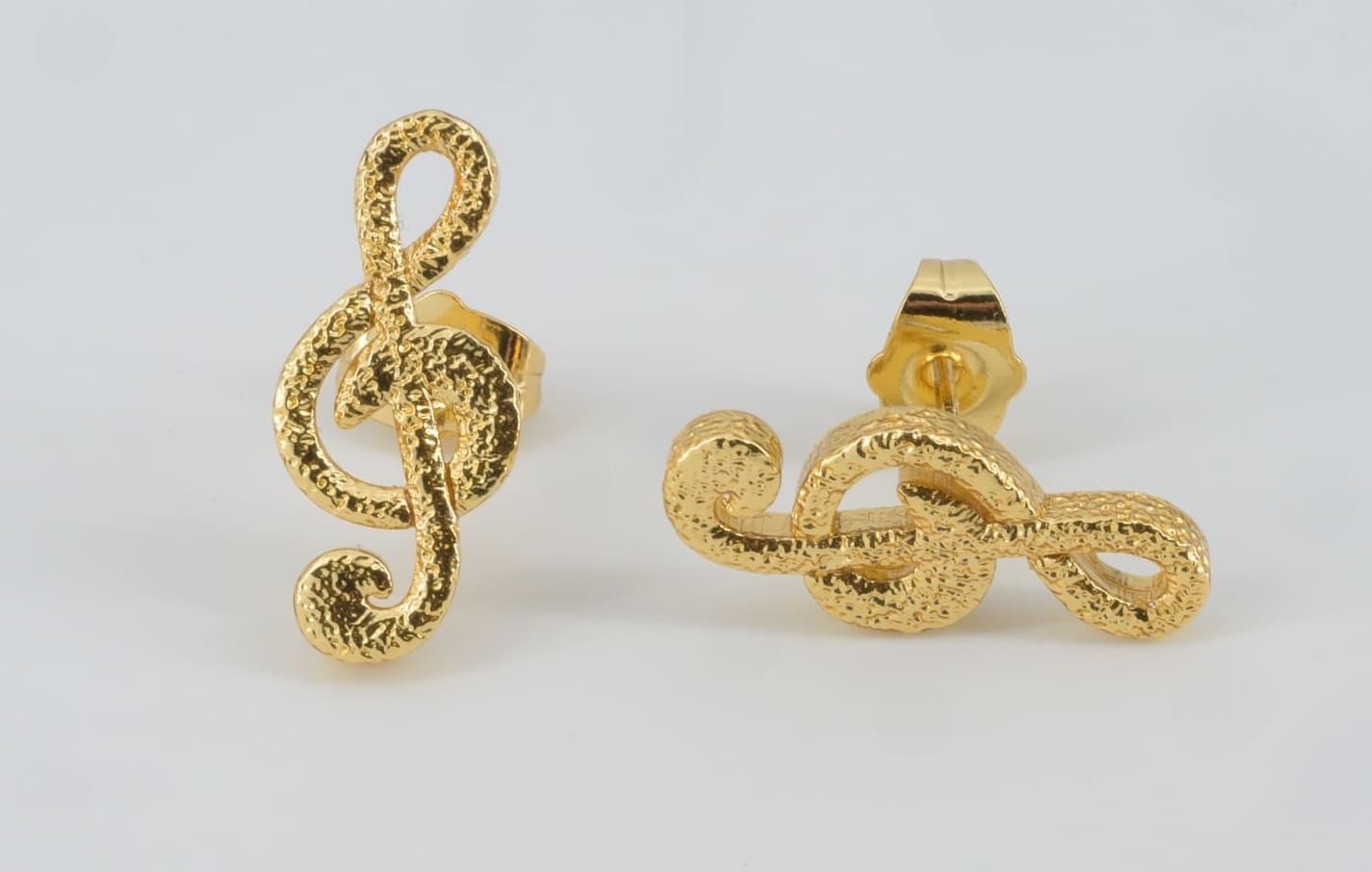 Aria Treble Clef Gold Earrings