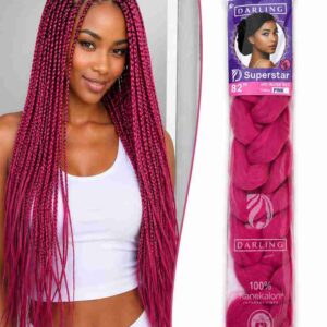 Pink braiding hair 82 inch Darling Superstar Kanekalon extensions