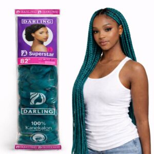 Darling Superstar Teal Braiding Hair 82”-Kanekalon Knotless Braids