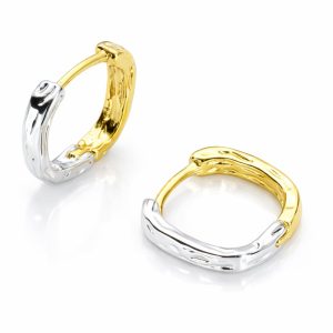 Elin Two-Tone Hoop Earrings