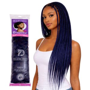 Darling Superter Midnight Blue Braiding Hair 82" Kanekalon Knotless Braids