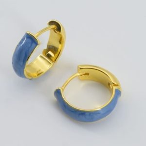 Mira Enamel Hoop Earrings