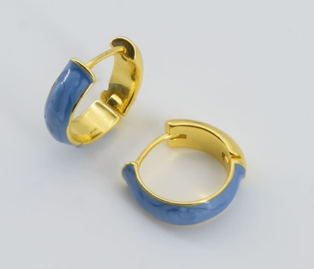 Mira Enamel Hoop Earrings