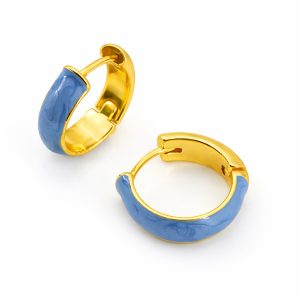 Mira Enamel Hoop Earrings