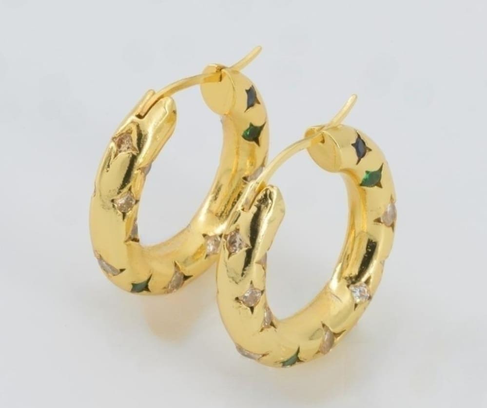 Nova Star Hoop Earrings
