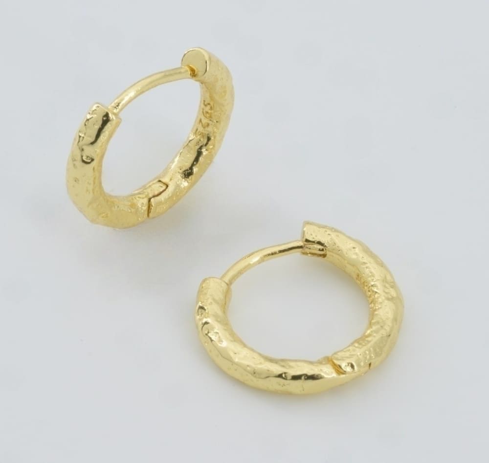 Solea Textured Hoop Earrings