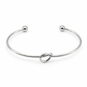 Amoura Knot Bangle – Silver